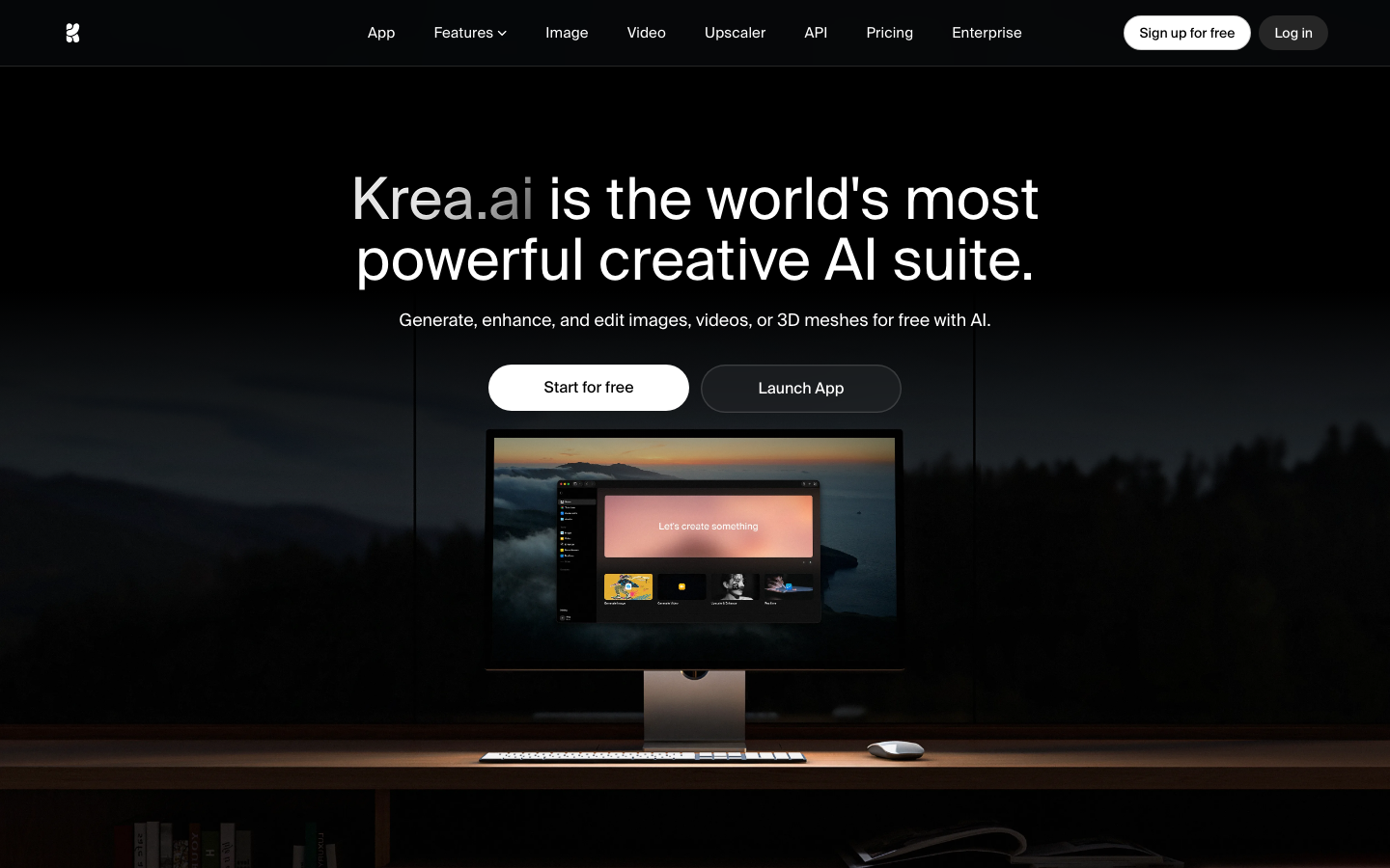 Krea 首页截图