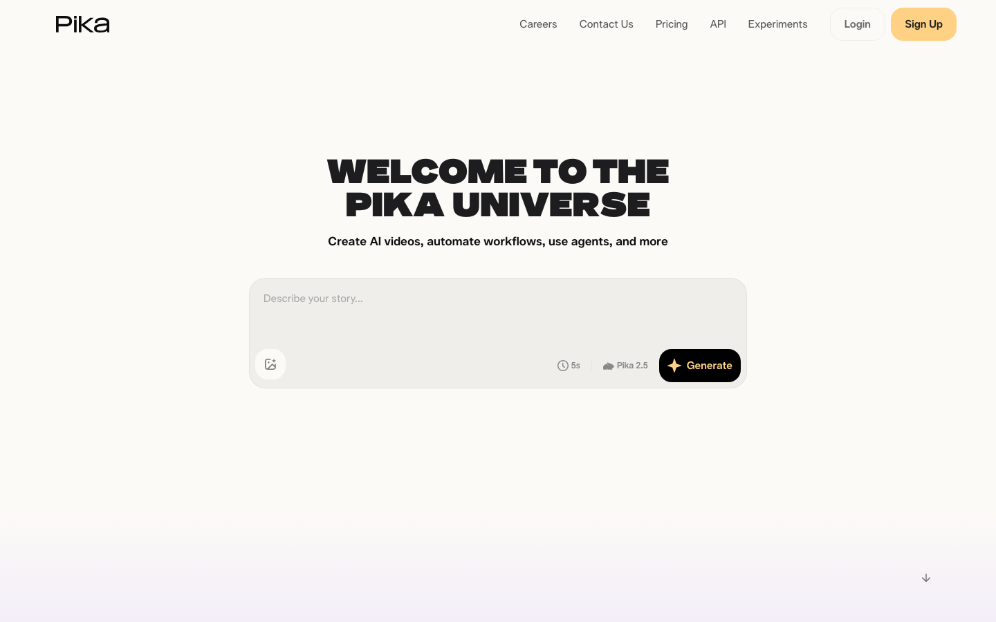 Pika 首页截图